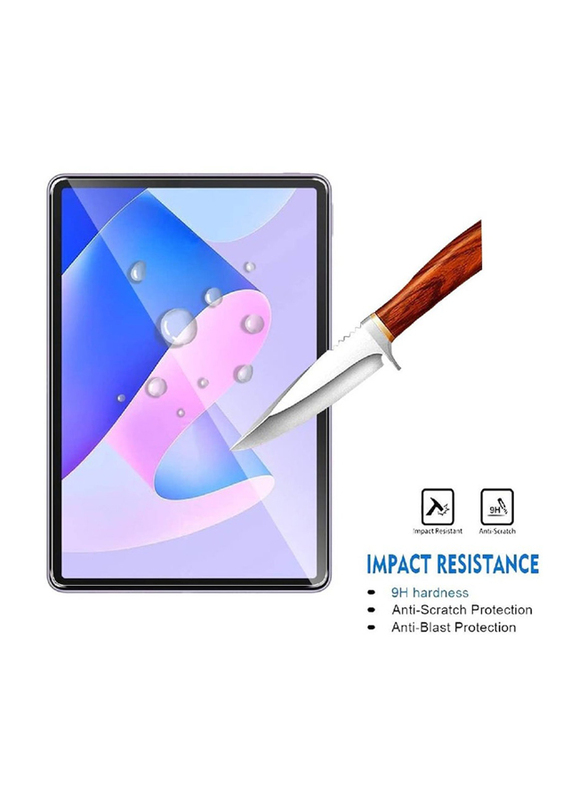 Hyx Huawei MatePad 11" 2023 2-Piece 9H Hardness HD Clear Cover Anti-Scratch Bubble-Free High-Definition Easy-Installation Tempered Glass Screen Protector, Clear