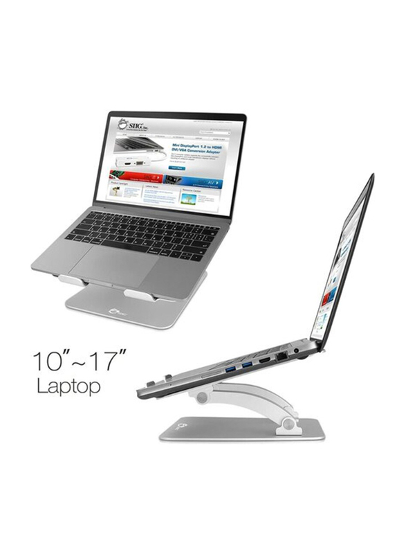 Siig Adjustable Aluminium Laptop Stand for MacBook And Pc, White