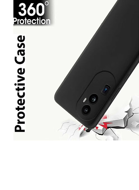 ZooMee Oppo Reno 10 Pro Plus 5G Protective Liquid Silicone Rubber Camera Protection Ultra Slim Mobile Phone Case Cover, Black