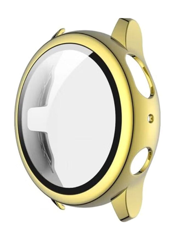 Ultra Slim Full Coverage Bumper Protection Case Cover for Samsung Watch Active 2 44mm, Gold