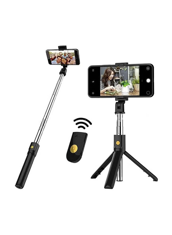 Universal K07 Integrated Tripod Wireless Selfie Stick for Smart Phone, Black