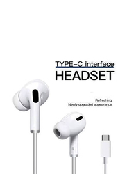 Wired In-Ear Type-C USB  Earphones with Microphone, White