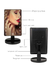 Touch Screen Vanity Makeup Mirror with LED Lights, Black