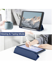 Apple iPad 9.7-Inch 6th Gen 2018 Tablet Flip Case Cover with Pencil Holder, Blue