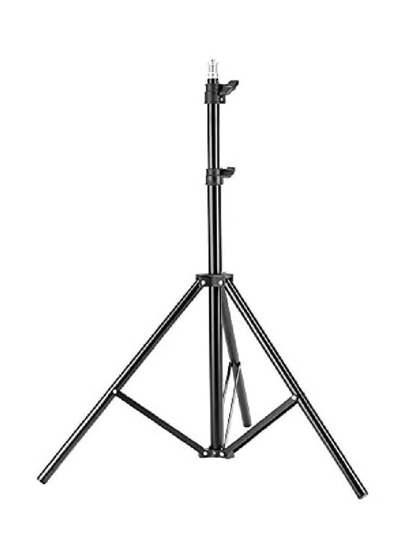 Photography Light Stand Adjustable Sturdy Tripod, Black