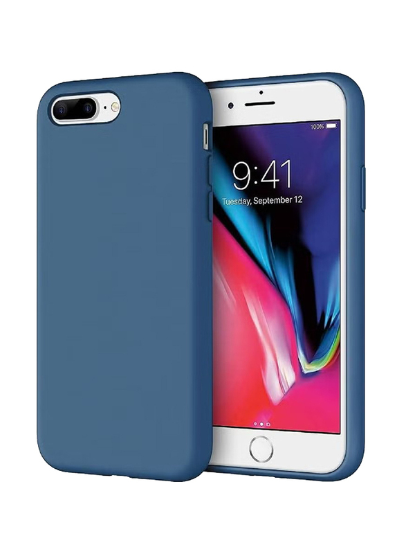 Apple iPhone 7 Plus Microfiber Lining Silicone Protective Mobile Phone Case Cover, Blue