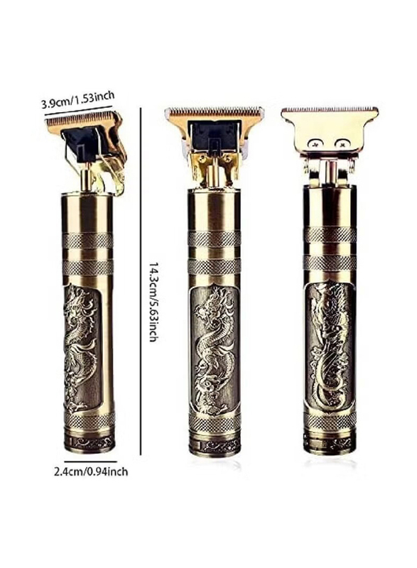 Xiuwoo Cordless Shaver Barber Electric Hair Trimmer, Gold