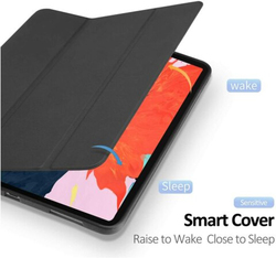 QuickTech Apple iPad Pro 11-inch 2nd Gen 2020 Auto Sleep Wake Premium Trifold Strong Protection Soft TPU Tablet Flip Case Cover with Pencil Charging Support, Black