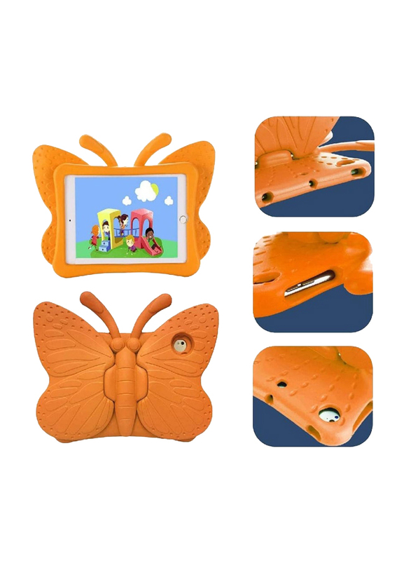 Apple iPad Air 2 9.7 Inch Kids EVA Foam Butterfly Stand Light Weight Tablet Back Case Cover, Orange