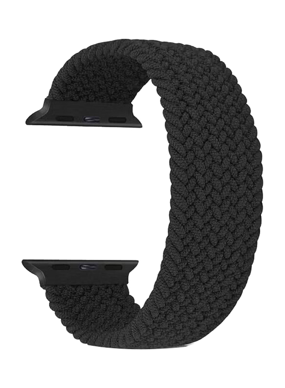 Braided Solo Loop Watch Band for Apple Watch Series 7 45mm, Black