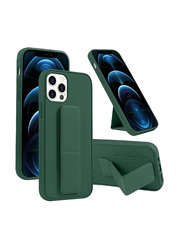 Apple iPhone 13 Pro Max Protective Silicone Mobile Phone Case Cover with Strap Supports Magnetic Car Mount, Green