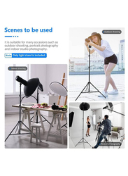 Professional Aluminium Adjustable Photography Light Tripod Stand, Black