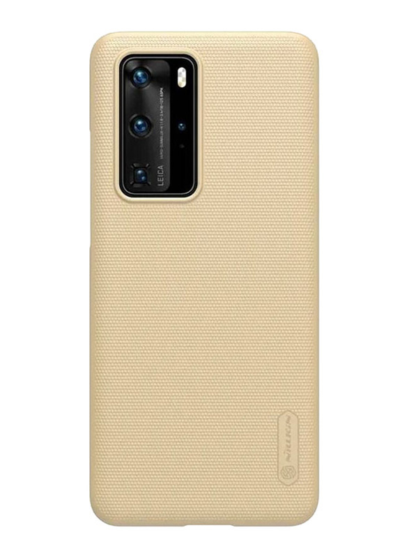 Nillkin Huawei P40 Pro Super Frosted Shield Back Hard Mobile Phone Case Cover, Gold