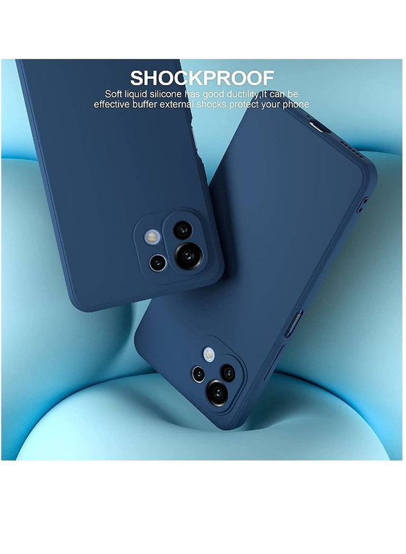 Xiaomi Mi 11 Lite NE 5G / Mi 11 Lite Protective Shockproof Soft Liquid Silicone Mobile Phone Back Case Cover, Blue