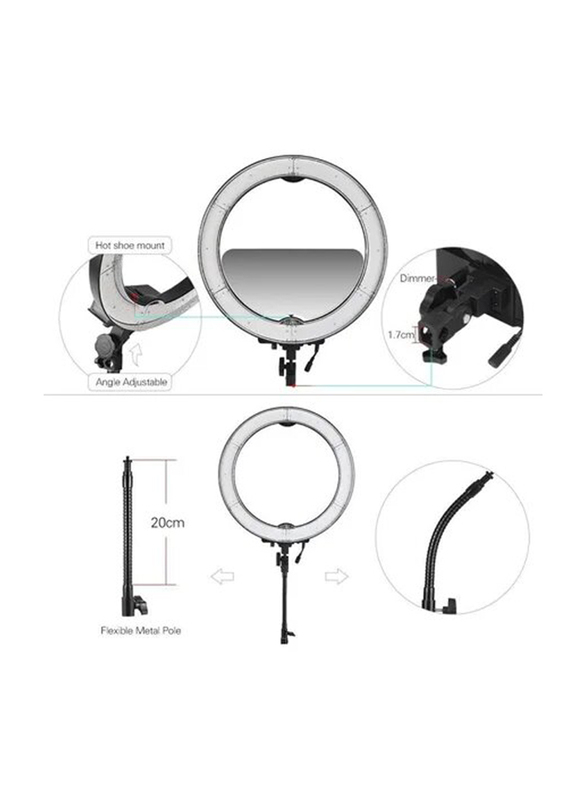 Andoer 14-Piece LED Video Ring Light Set, Multicolour