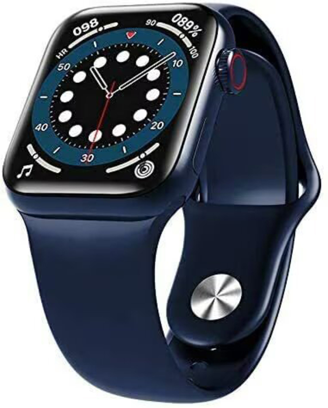 HW12 1.57" Android Smart Watch with Square Screen, Heart Rate Monitoring & Bluetooth HD Call, Blue