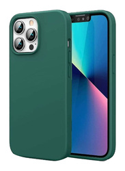 Apple iPhone 13 Pro Max Soft Liquid Gel Rubber Silicone Protective Mobile Phone Case Cover, Green