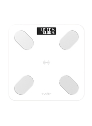 Multi-Functional Intelligent BT4.0 Electronic Digital Body Weight Scale, White