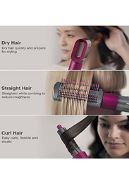 5-in-1 Hair Dryer Hot Air Brush, Grey/Pink