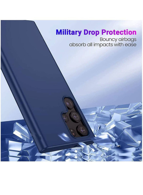 Samsung Galaxy S23 Ultra Protective Slim Fit Soft TPU Flexible Silicone Mobile Phone Back Case Cover Case Cover, Blue