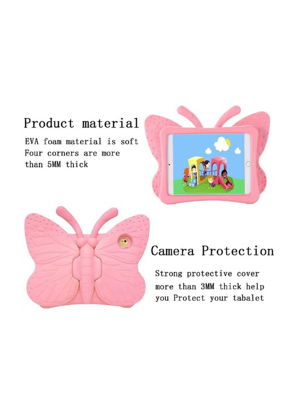 Apple iPad Air 9.7 Inch Kids EVA Butterfly Stand Light Weight Tablet Case Cover, Pink