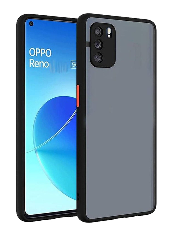 Oppo Reno6 Z Matte Hard PC Back Bumper Slim Protective Mobile Phone Back Case Cover, Black