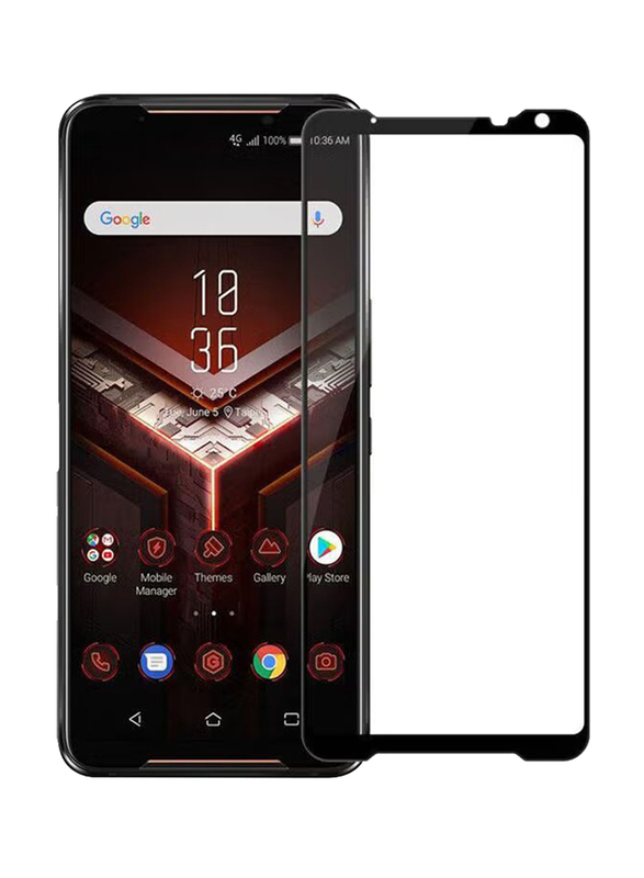 Asus Rog Phone 3 Full Screen Full Glue Tempered Glass Film Phone Protector, Clear/Black