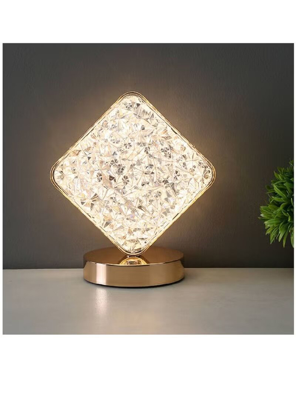 Square Shape Table Lamp, White