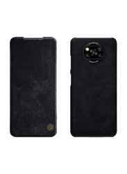 Nillkin Xiaomi Poco X3 NFC/Poco X3 Pro Leather Flip Folio Mobile Phone Case Cover, Black