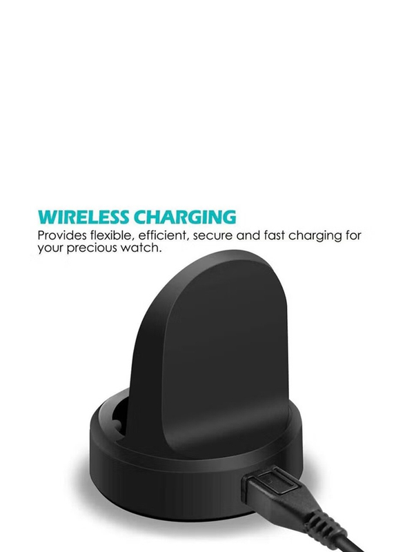 Magnetic Wireless Power Charging Station Dock for Samsung Watch Gear S2/S3/S4, Black