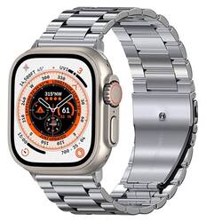 Replacement Stainless Steel Metal Strap for Apple Ultra Watch 49mm, Silver