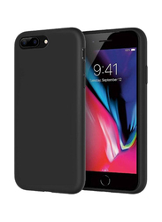 Apple iPhone 7 Plus Microfiber Lining Silicone Protective Mobile Phone Case Cover, Black