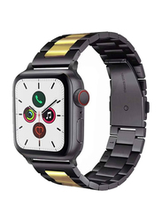 Replacement Stainless Steel Band Strap for Apple Watch 44mm/42mm, Black