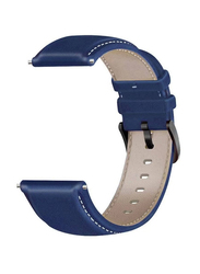 Replacement Genuine Leather Strap for Huawei Watch GT3, Blue