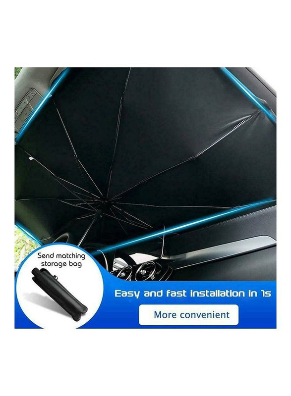 Foldable Car Sunshade, Black
