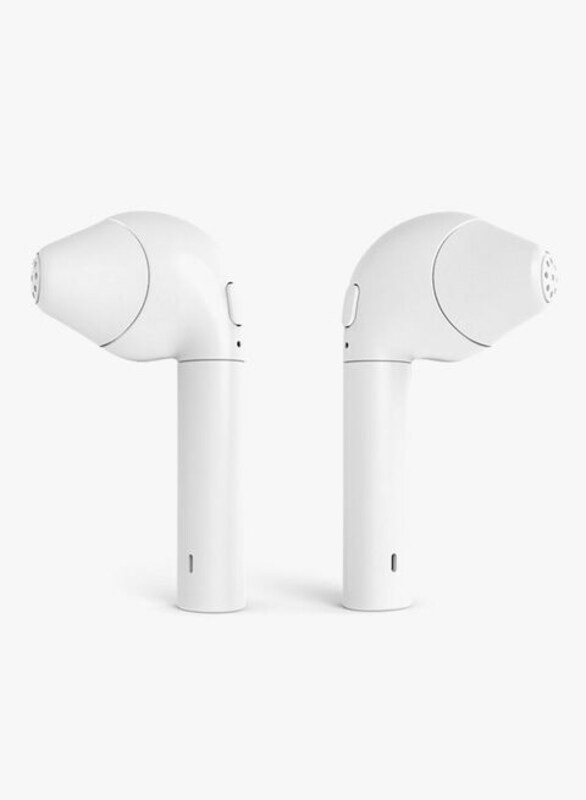 Wireless/ Bluetooth In-Ear Noise Cancelling Earphones with Charging Dock, White