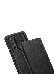 Nillkin Samsung Galaxy A53 5g Qin Leather Mobile Phone Case Cover with Slide Camera Protection, Black