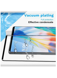 LG Wing Full Coverage HD Clear Anti-Scratch Anti-Fingerprint Tempered Glass Mobile Phone Screen Protector, Clear/Black