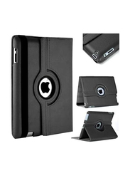 Leather 360 Degree Rotating Stand Folio Case Cover for Apple iPad 2/3/4, Black
