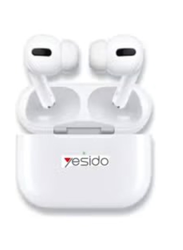 Yesido Wireless Bluetooth In-Ear Earbuds with Charging Case, White