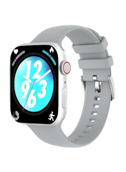 New Bluetooth Calling Full Screen Touch Heart Rate Monitoring Smartwatch, Silver