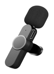 Mini Wireless Lapel Clip Microphone, Black