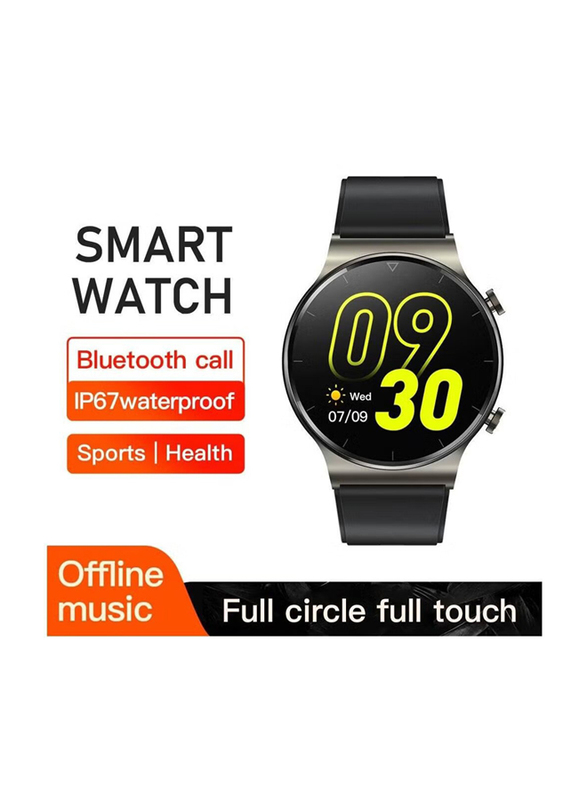 Sports Digital Watch Fitness Tracker Waterproof Smartwatch, Black