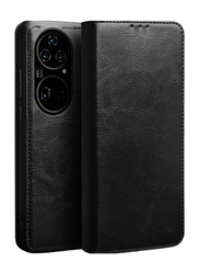 Huawei P50 Pro Classic Wallet Leather Protective Mobile Phone Case Cover, Black