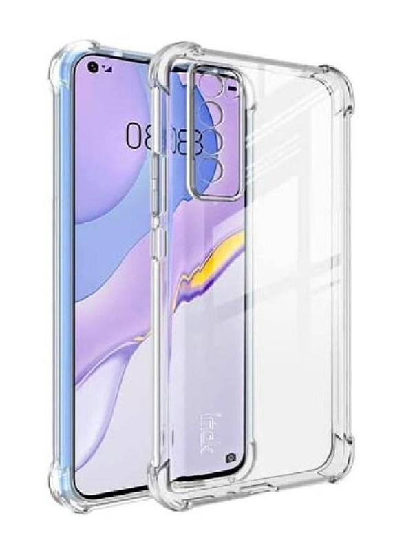 Huawei Nova 7 Transparent TPU Reinforced Corners Shock-Absorption Flexible Mobile Phone Case Cover, Clear