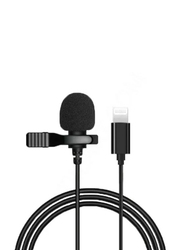 Mini Portable Condenser Clip Wired Microphone, Black