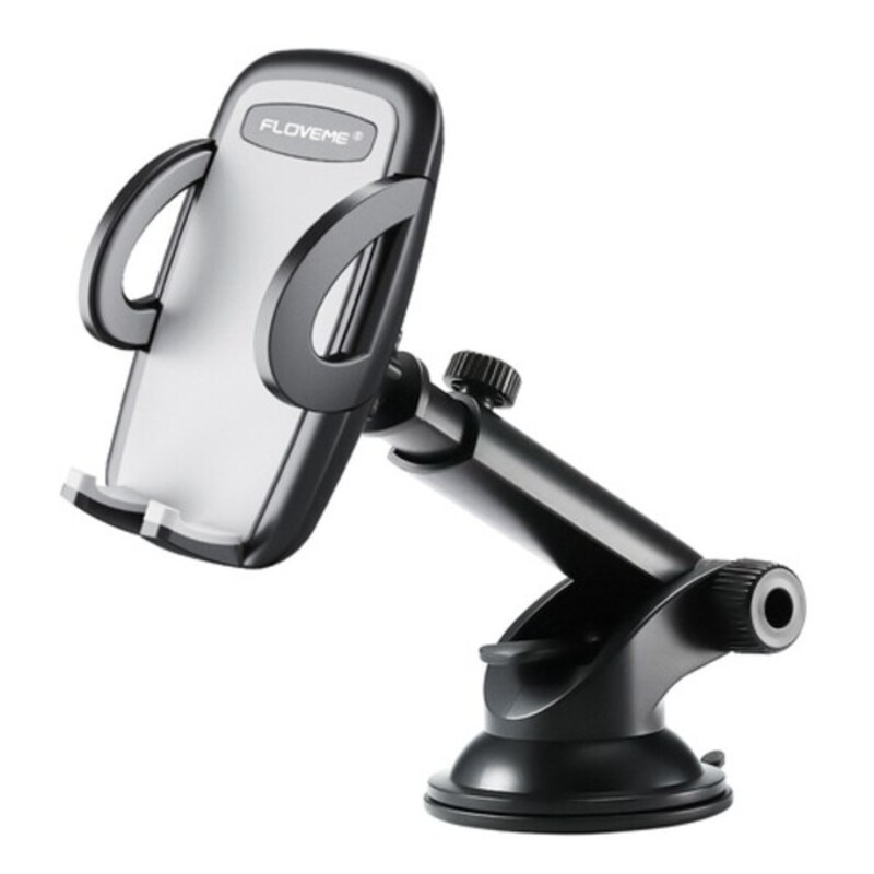 Floveme Windshield Car Phone Holder Dashboard Cell Phone Stand, Black/Grey