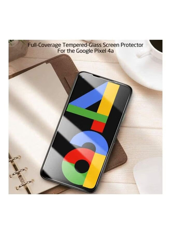 Google Pixel 4a Full Coverage Tempered Glass Screen Protector, Clear