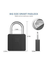 Bluetooth Fingerprint Padlock, Black