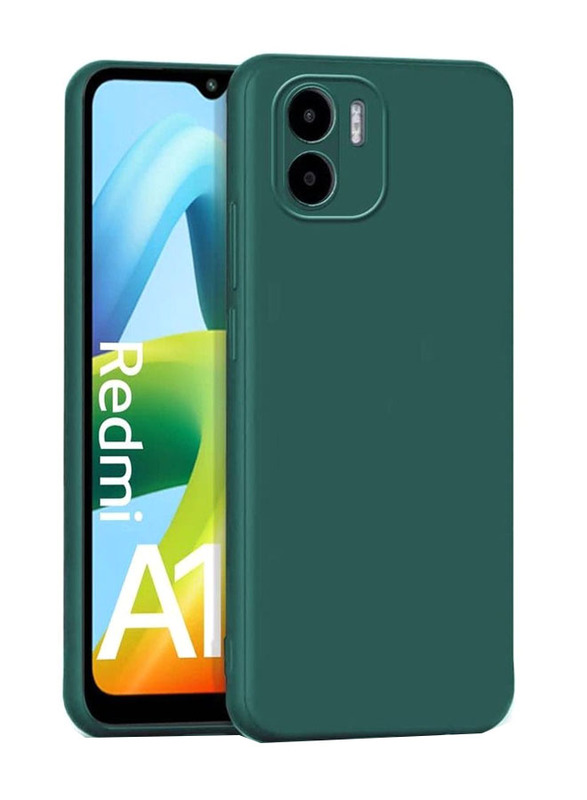 Xiaomi Redmi A1 Protective Shockproof Soft Liquid Silicone Mobile Phone Case Cover, Green